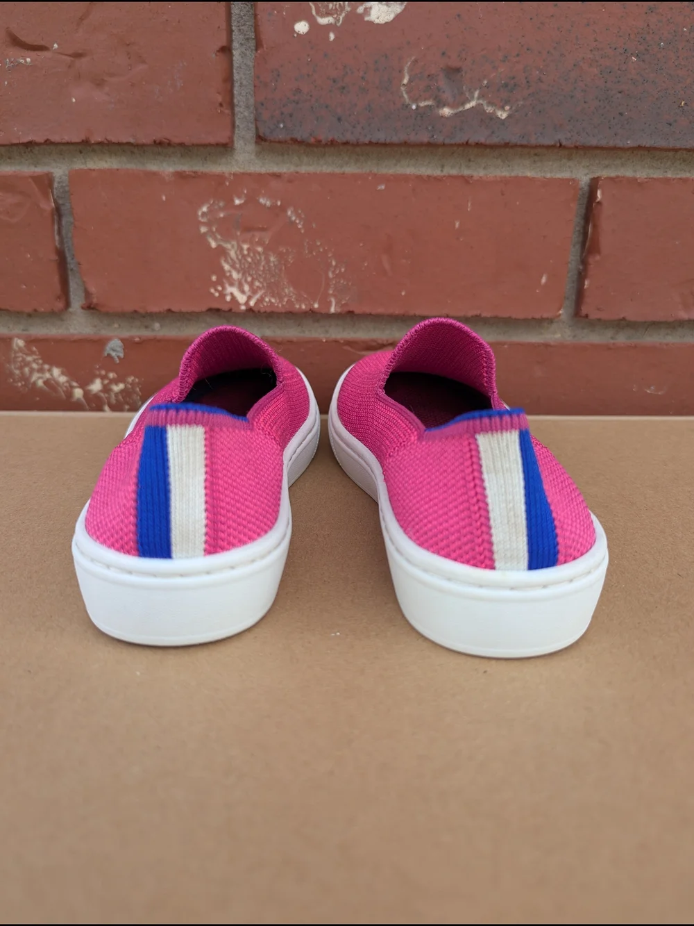 Rothy's Girls The Sneaker Bubblegum Pink Washable Knit Slip On Shoes Sz K11